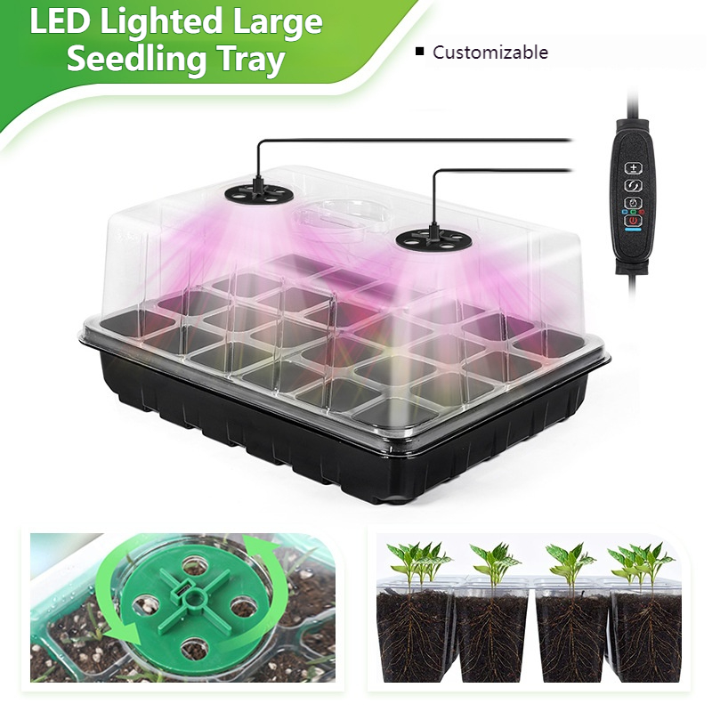 24/48 Cell Seedling Tray Kit w - đánh giá và giá Dome Propagation Kit