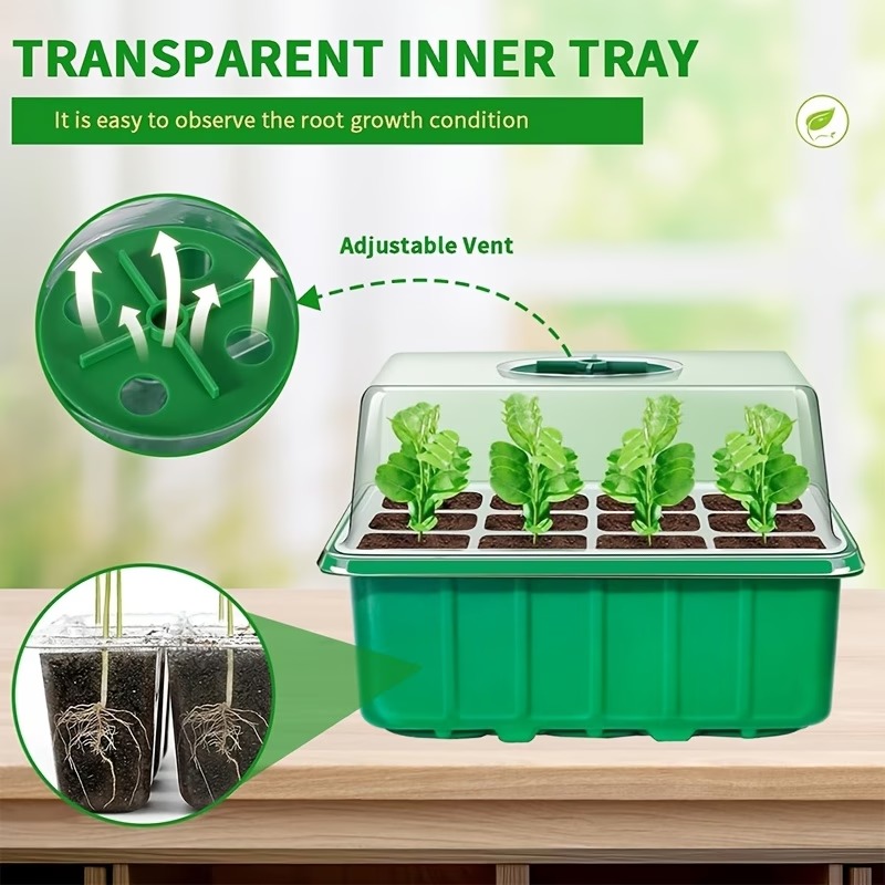 3pcs Seed Starter Tray Mini Gr - đánh giá và giá Dome Propagation Kit