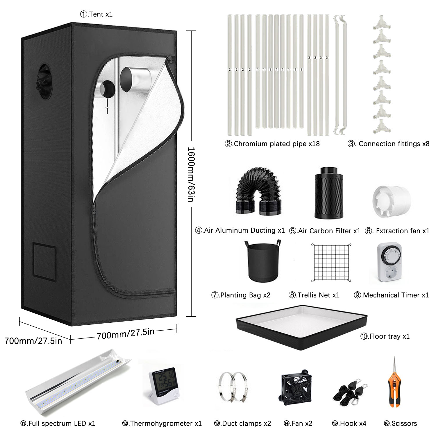4x4 Grow Tent Complete Kit LED - đánh giá và giá Grow Tent 4X4