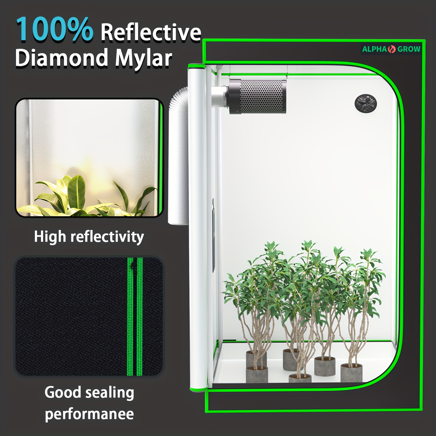 ALPHAGROW 4X4 Indoor Grow Tent - đánh giá và giá Grow Tent 4X4