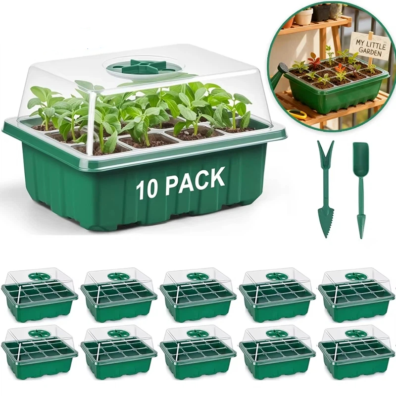 Seed Starter Tray Mini Greenho - đánh giá và giá Dome Propagation Kit